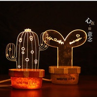 可爱简约USB小夜灯床头灯 卡通植物灯泡3D装饰灯 家居创意礼品_250x250.jpg
