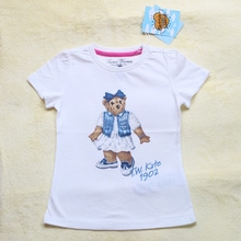 TW可爱卡通小熊2016新款女孩T恤上衣夏季童装短袖女宝宝套头衫