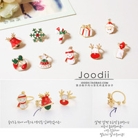 韩国新款时尚可爱红色圣诞款新年款耳骨夹无耳洞耳环红色无洞耳钉_250x250.jpg