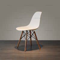 促销北欧创意伊姆斯椅白色简约塑料实木小户型咖啡靠背椅休闲餐椅_250x250.jpg