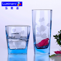 乐美雅彩色个性创意玻璃水杯四方杯透明心形杯子情侣对杯2只装_250x250.jpg