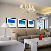 马尔代夫 地中海沙滩美景画现代风格客餐厅工装风景装饰画_250x250.jpg