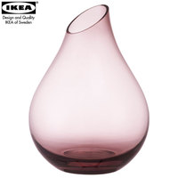 宜家IKEA 桑里克花瓶玻璃淡粉色透明瓶客厅摆件人工吹制花器瓶子_250x250.jpg