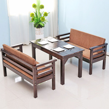 特价实木餐桌椅组合酒店饭店桌椅咖啡馆桌椅碳化防腐木桌椅三件套