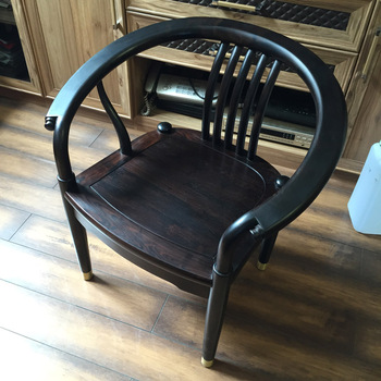红木家具黑酸枝太师椅圈椅中式仿古原木实木餐椅办公椅靠背扶手椅