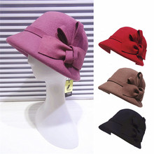 2016新款新起点秋冬定型女士高端纯羊毛呢子时装帽大牌气质礼帽厚