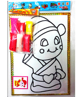 销售16K儿童画沙画胶画手工diy制作彩泥画珍珠粘土画带6色雪花泥_250x250.jpg