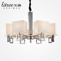新款现代水晶吊灯 LED客厅灯 简约时尚餐厅卧室灯 镜面不锈钢灯具_250x250.jpg