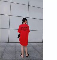 韩国代购G.otte前短后长背后字母oversize宽松破洞T恤孕妇可穿_250x250.jpg