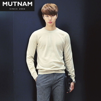 mutnam2016冬季新品 韩国时尚搭配 圆领套头纯色针织衫毛衣_250x250.jpg
