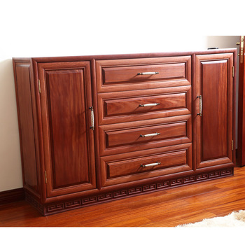南美红檀香现代中式实木多功能四斗柜抽屉柜红木收纳柜储物柜家具