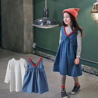 韩版女童两件套时尚娃娃连衣裙韩国爆款童连衣裙_250x250.jpg