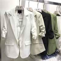 2017年Ching collection  夏季新款短款西装中袖显瘦薄款外套女_250x250.jpg