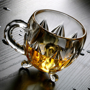 创意 咖啡杯带把 个性马克杯子水杯 耐热玻璃水晶杯 牛奶杯茶杯