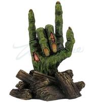 美国代购 万圣节摆件装饰雕塑 僵尸的手 我爱你手势 木质户外庭院_250x250.jpg