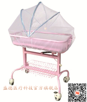 倾斜功能婴儿床婴儿盆静音轮不锈钢婴儿车带蚊帐防呛奶溢奶