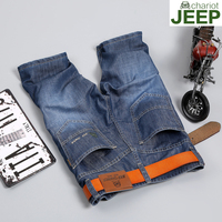 Jeep chariot吉普战车夏季薄款微弹中裤修身直筒五分裤牛仔短裤男_250x250.jpg