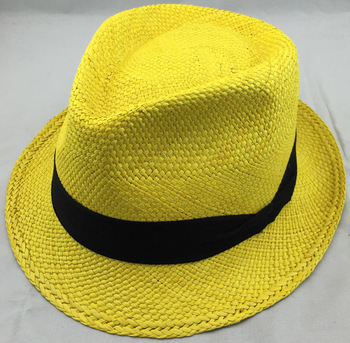 2015夏季新款女帽 儿童遮阳帽 蝴蝶结草帽 复古英伦风小卷边帽