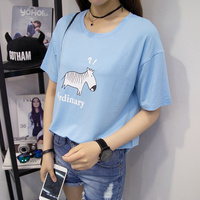 2016夏季新款T恤女装学生简约韩版纯色字母印花短袖体恤衫上衣女_250x250.jpg