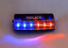 摩托车骑行装备 充电式红蓝LED警示安全灯 雾霾夜间出行安全警示
