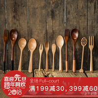 剑林木食器日式原木小勺子长柄饭勺木质汤勺叉子餐具三件套 木器_250x250.jpg