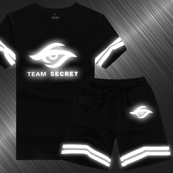 DOTA2刀塔游戏Team Secret秘密战队服短袖T恤套装短裤夏男潮衣服