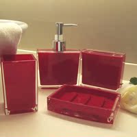 欧式亚克力卫浴四件套 卫生间洗漱套件 漱口杯肥皂盒_250x250.jpg