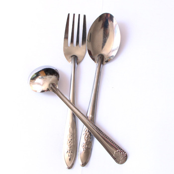 单人午餐餐具环保不锈钢便携式小铁勺调羹餐勺铁汤匙创意餐具儿童
