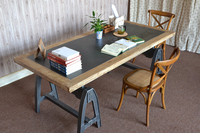 欧洲印象LOFT欧式风格铁艺实木家具复古餐桌工作台办公桌特价优惠_250x250.jpg
