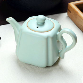 汝窑茶壶汝瓷功夫小茶壶茶具特色单壶陶瓷西施高档天青古典泡茶壶