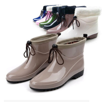 时尚低筒低帮雨鞋女 短筒韩国女雨靴 日系 抽绳系带pvc水鞋包邮_250x250.jpg