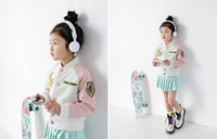 亲子装2014秋韩版新款女童厚款夹棉粉色拼接袖香蕉贴布棒球衫外套_250x250.jpg