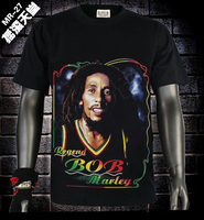 雷鬼乐鼻祖鲍勃马利Bob Marley男士短袖T恤 大码摇滚街头个性T恤_250x250.jpg