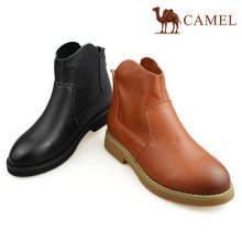 CAMEL/骆驼2016秋季舒适皮里牛皮女靴子短靴单靴A163504079正品