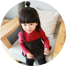 推荐童娃娃衣服16秋季新款儿童上衣裙摆时尚韩版女童套装宝宝外套