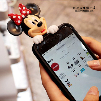 韩国代购正品迪士尼iPhone6趴趴米妮米奇手机壳plus硅胶3d防摔套