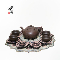 中式装饰 荷花茶盘 茶具树脂茶台 古典装潢用具 会所茶楼特色用具_250x250.jpg