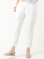 日本订单 eme 16年夏季新款万年百搭气质小白裤锥形裤显瘦 松紧腰_250x250.jpg