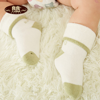 良良婴儿袜 新款秋冬麻棉袜子0-5岁新生儿宝宝袜子两条装不勒脚_250x250.jpg