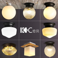 kc灯具 美式复古简约创意LED卧室走廊过道玄关阳台圆球小吸顶灯_250x250.jpg