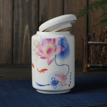 厂家直销陶瓷茶叶罐中药膏蜂蜜罐密封罐陶瓷储物瓶子礼盒logo定制
