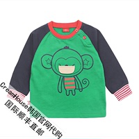【CreamHouse】韩国代购正品.男婴童拼色猴子纯棉长袖圆领T恤_250x250.jpg