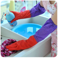 韩式接袖束口纯色家务洗碗手套 乳胶保暖清洁手套 加绒加长加厚_250x250.jpg