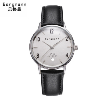 德国正品Bergmann贝格曼1953全自动机械表简约真皮手表情侣手表