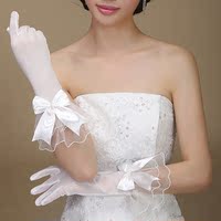 韩式新款新娘结婚五指全指短手套蕾丝蝴蝶结花边婚纱礼服白色时尚_250x250.jpg