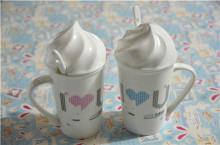 包邮创意情侣杯子套装陶瓷牛奶咖啡水杯马克对杯冰淇淋生日礼物