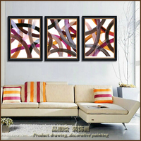 品图绘 抽象装饰画 现代抽象 条纹丝带 客厅卧室玄关挂画 墙画_250x250.jpg