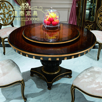 欧式 圆餐桌 带转盘 1.3米 实木 多人 实木餐桌 餐厅 餐桌椅组合_250x250.jpg