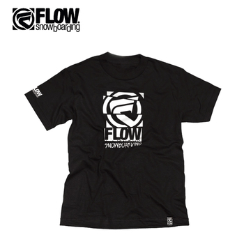 美国进口flow 男士运动t恤 滑雪T恤 黑色短袖 专业运动T恤