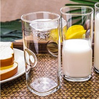 ocean进口果汁杯玻璃水杯创意家用奶昔奶茶杯 加厚透明牛奶啤酒_250x250.jpg